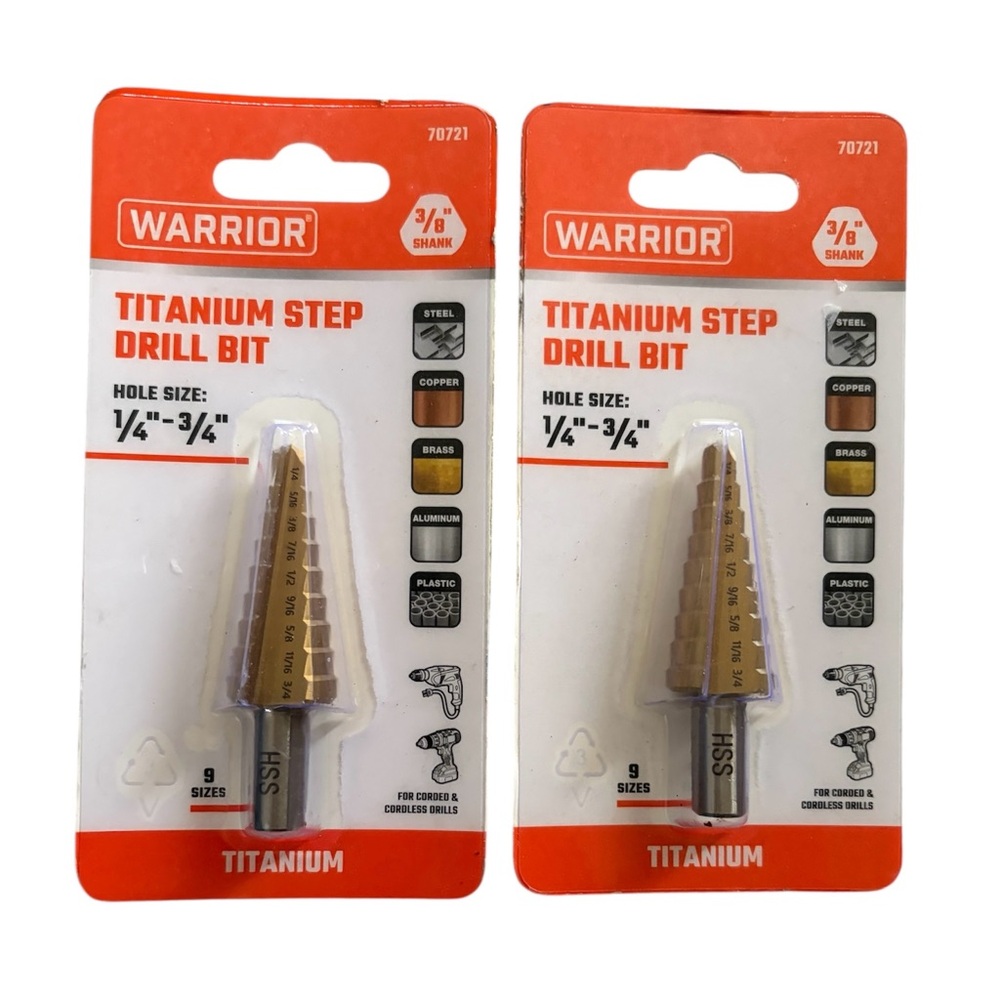 Warrior Titanium Step Drill Bit - Gold